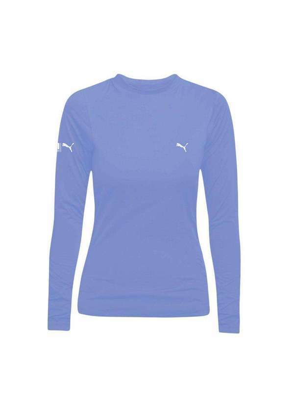 Puma - Camisa Térmica Puma Uv50 Manga Longa Feminina Azul