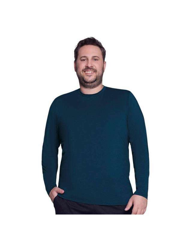 Selene - Camisa Térmica Selene Proteção Uv50 Plus Size Masculina Azul