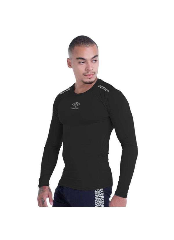 Umbro - Camisa Térmica Umbro Clubes 2023 Profissional Masculina Preto