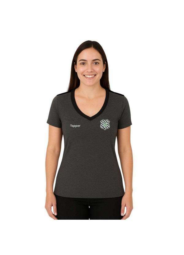 Topper - Camisa Topper Figueirense Concentração 2018 Feminina Cinza