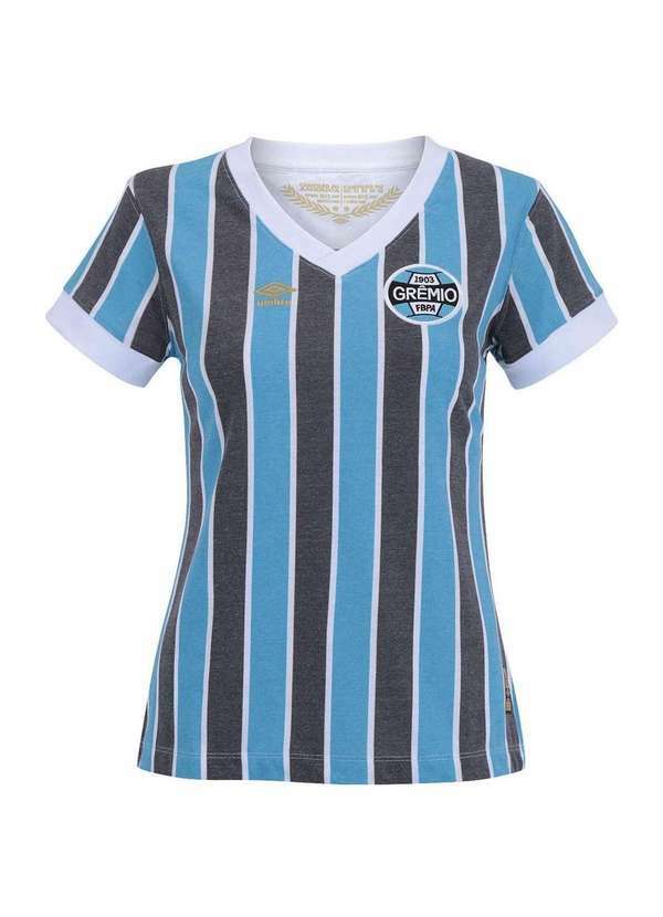Umbro - Camisa Umbro Feminina Grêmio Retrô 1983 Azul