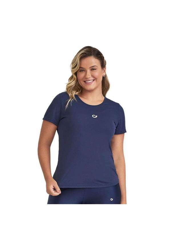 Cajubrasil - Camiseta Caju Brasil Sf Tule nas Costas Feminina Azul