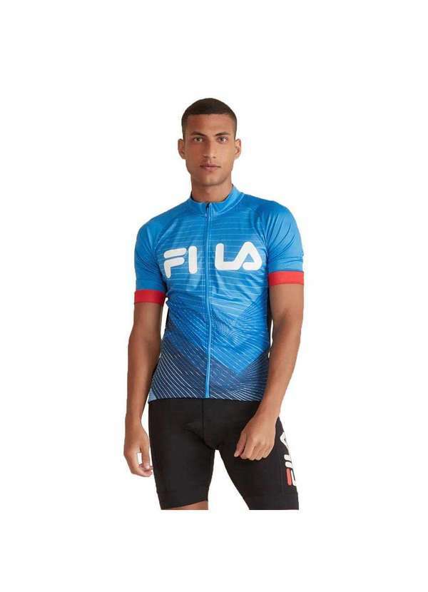 Fila - Camiseta Ciclismo Fila Cycling Pró Masculina Azul