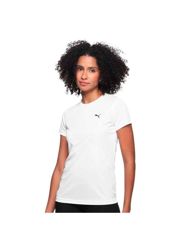 Puma - Camiseta Puma Ess Logo Poly Feminina Branco