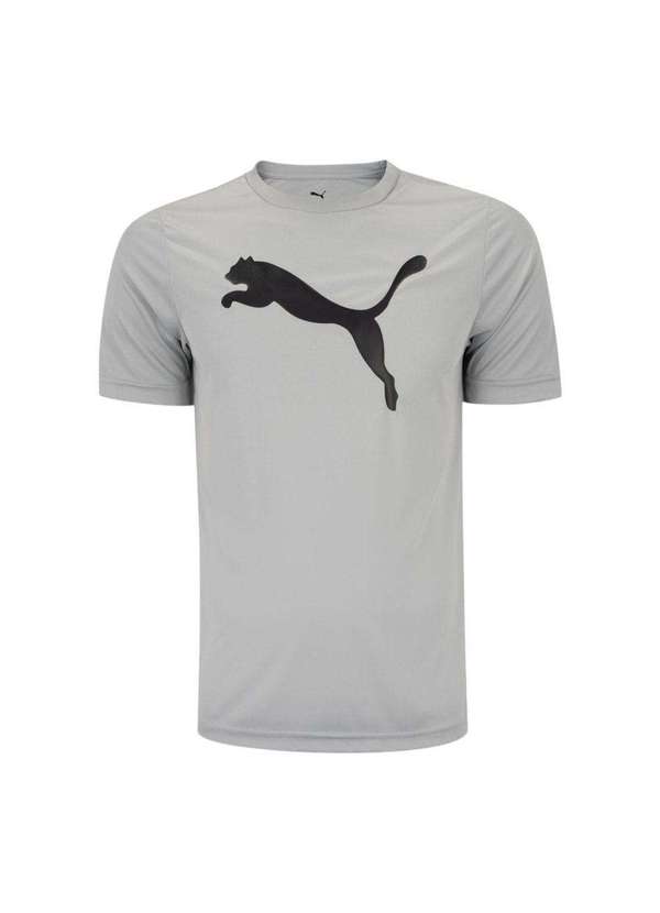 Puma - Camiseta Puma Essentials Logo Poly Tee Masculina Cinza