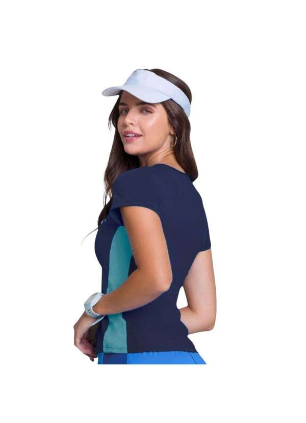 Selene - Camiseta Selene com Recorte Lateral Feminina Azul 2