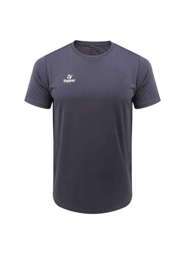 Topper - Camiseta Topper Fut Classic Plus Size Masculina Cinza