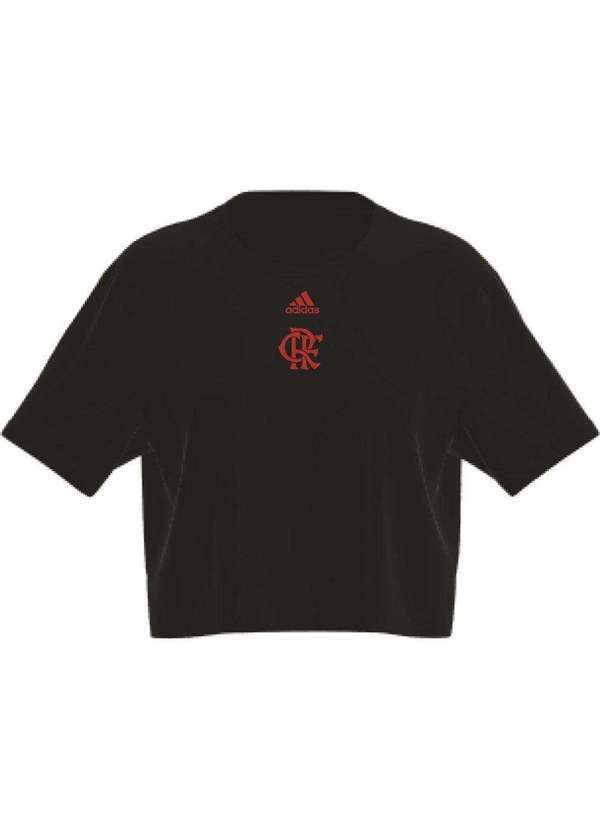 Adidas - Cropped Adidas Flamengo Feminino Preto