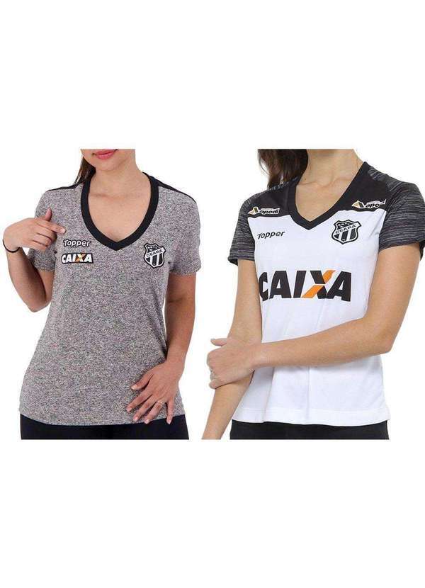 Topper - Kit 2 Camisas Topper Ceará 2018 Feminina Cinza
