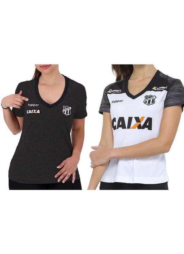 Topper - Kit 2 Camisas Topper Ceará 2018 Feminina Preto