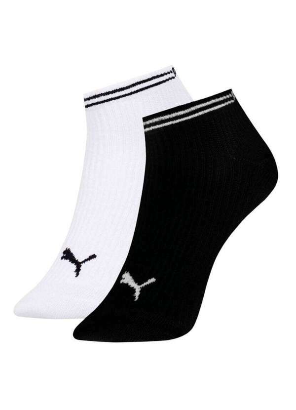 Puma - Kit 2 pares de Meias Puma Sapatilha Feminina Branco