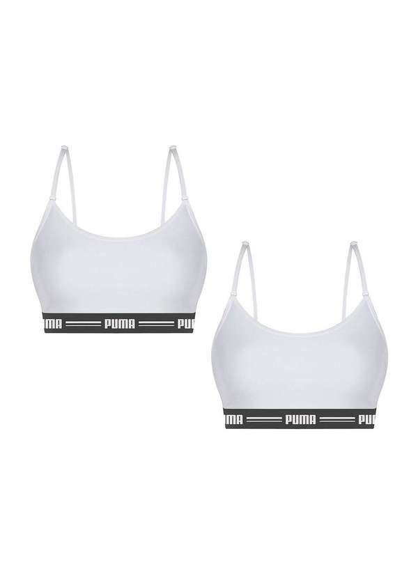Puma - Kit 2 Tops Puma Modal Stretch Feminino Branco 1