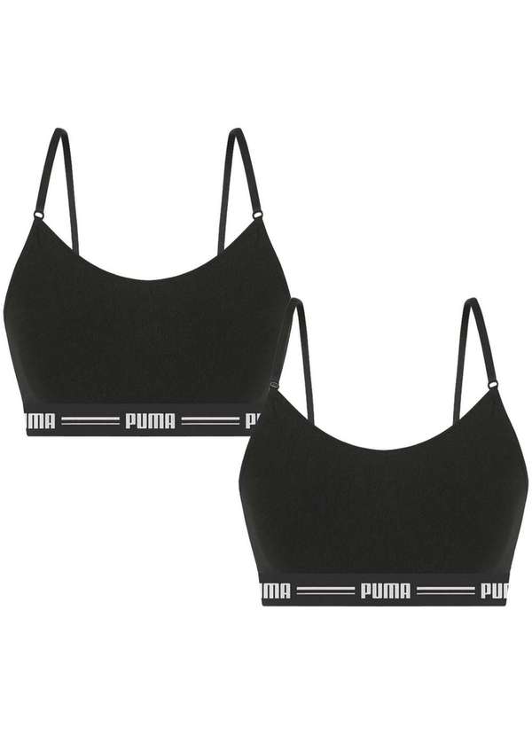Puma - Kit 2 Tops Puma Modal Stretch Feminino Preto 1