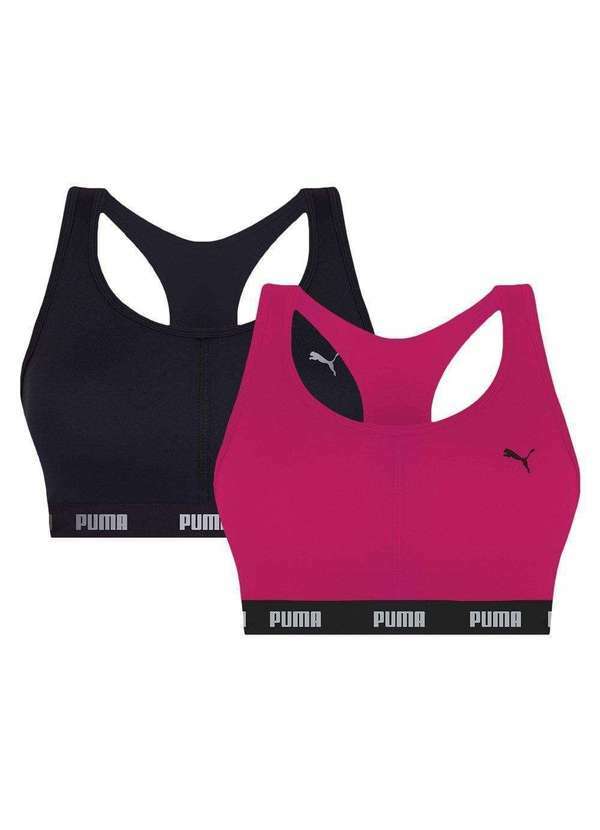 Puma - Kit 2 Tops Puma Nadador com Bojo Feminino Kit 2 Tops Puma Nadador Feminino