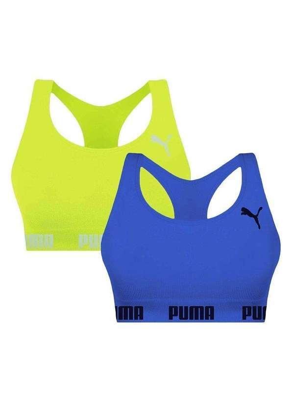Puma - Kit 2 Tops Puma Nadador sem Costura Feminino Kit 2 Tops Puma Nadador Feminino