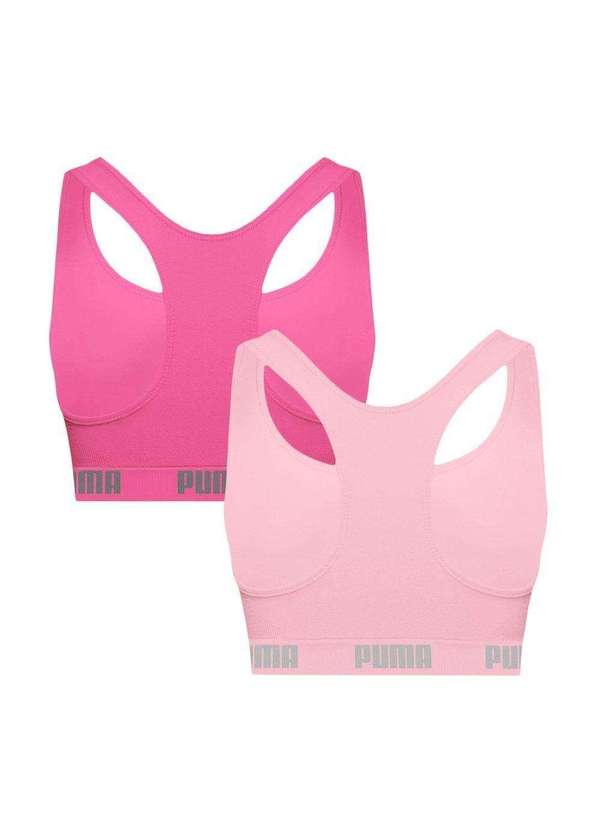 Puma - Kit 2 Tops Puma Nadador sem Costura Feminino Rosa 2