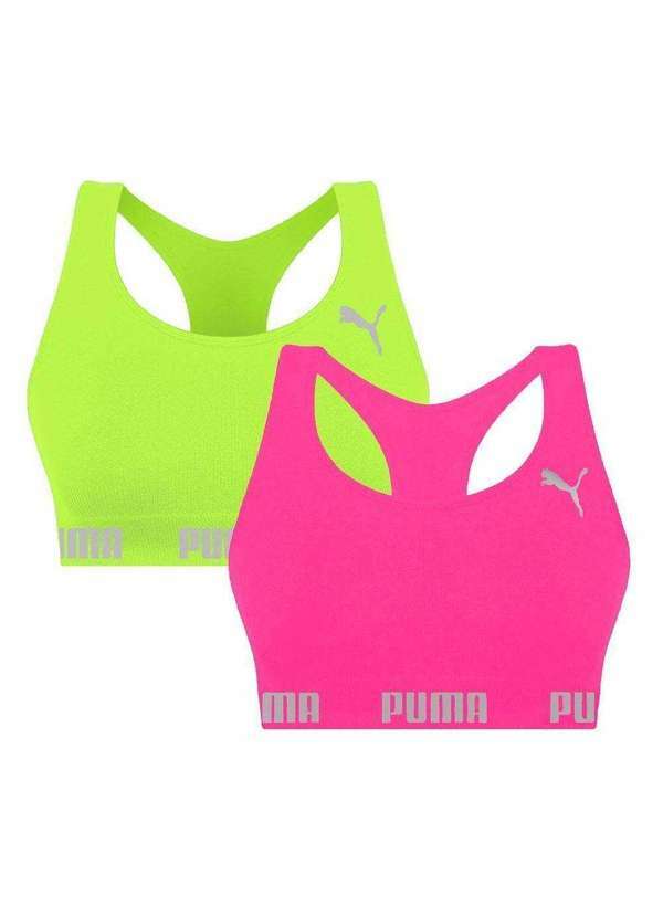 Puma - Kit 2 Tops Puma Nadador sem Costura Feminino Verde