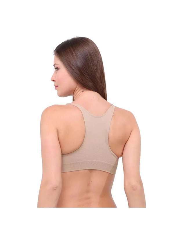 Selene - Kit 2 Tops Selene Nadador sem Costura Feminino - Preto e Nude Preto 3