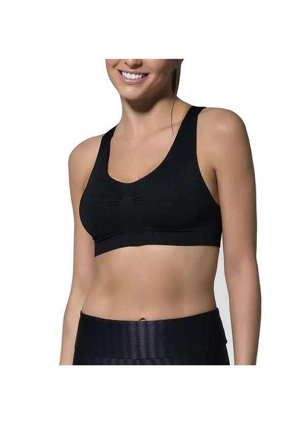 Selene - Kit 2 Tops Selene Nadador sem Costura Feminino - Preto e Nude Preto 4