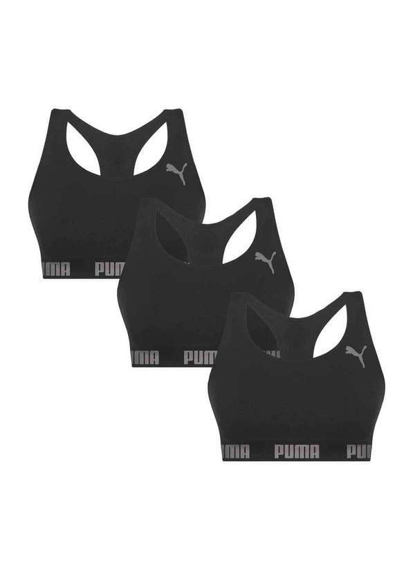 Puma - Kit 3 Tops Puma Nadador sem Costura Kit 3 Tops Puma Nadador sem Costura