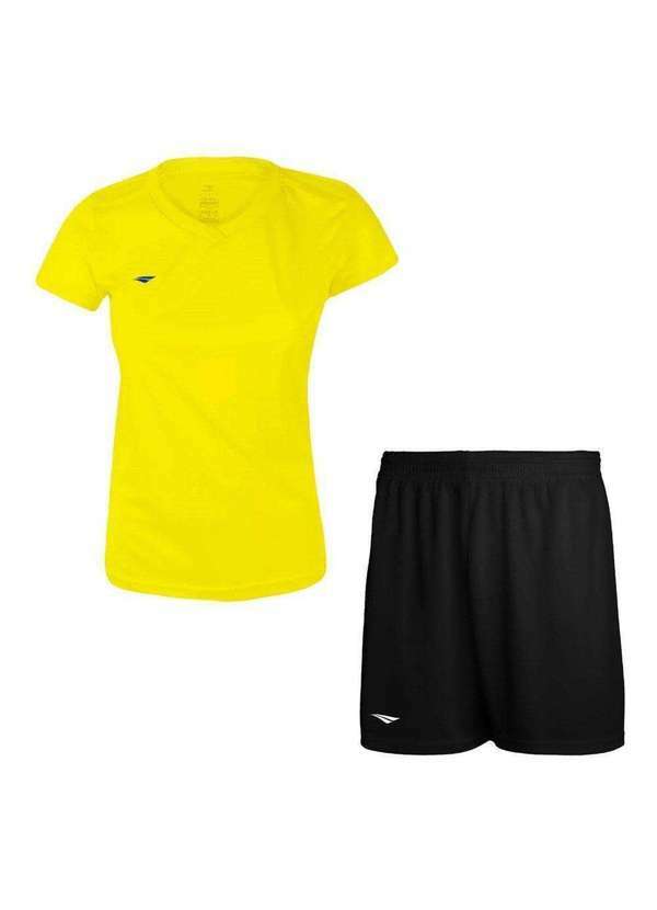Penalty - Kit Penalty X Camiseta e Calção Feminino Amarelo