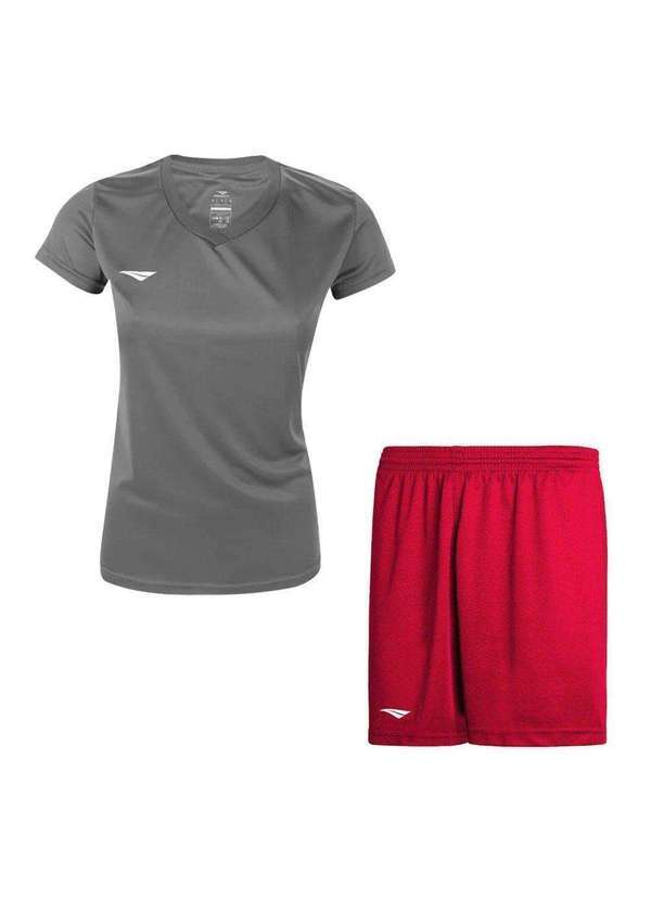 Penalty - Kit Penalty X Camiseta e Calção Feminino Cinza