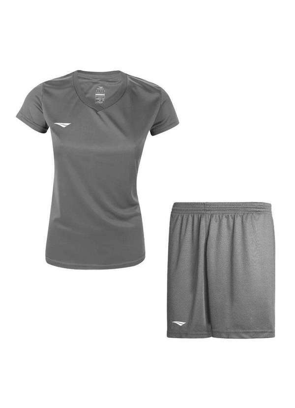 Penalty - Kit Penalty X Camiseta e Calção Feminino Cinza