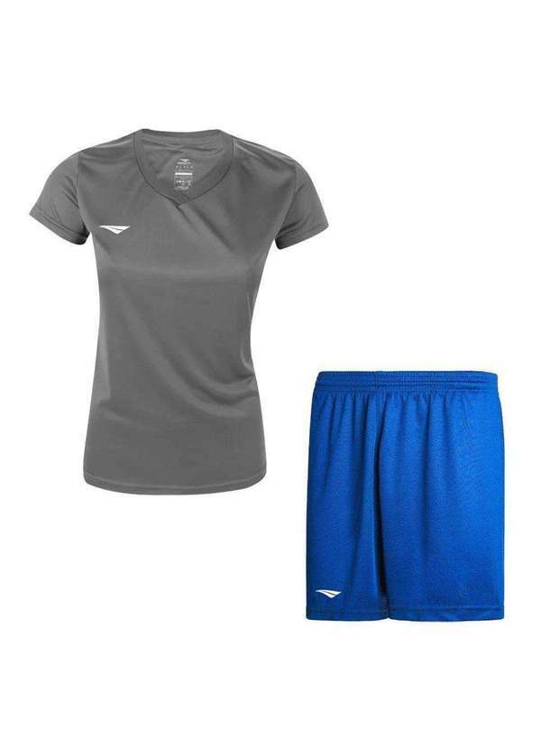 Penalty - Kit Penalty X Camiseta e Calção Feminino Cinza