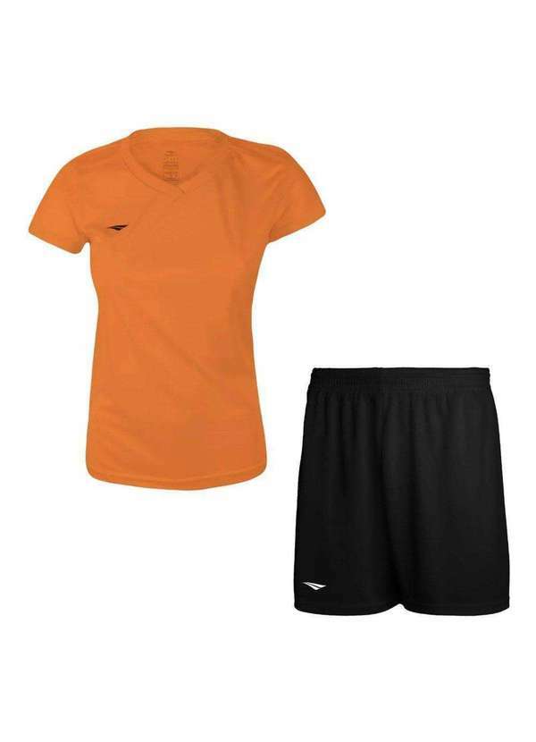Penalty - Kit Penalty X Camiseta e Calção Feminino Laranja