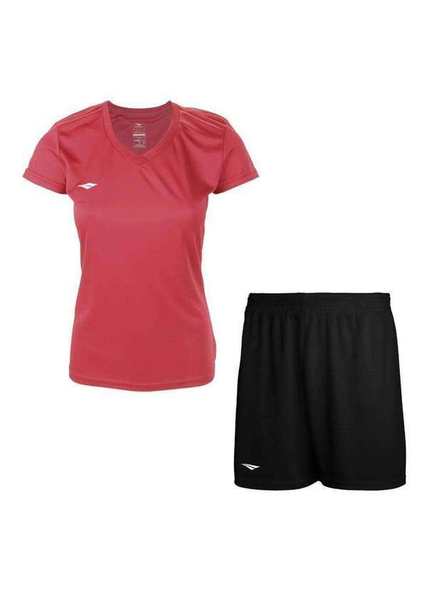 Penalty - Kit Penalty X Camiseta e Calção Feminino Vermelho