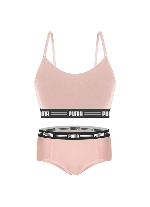 Puma - Kit Puma 3 Tops Modal Stretch e 3 Calcinhas Mini Boxer Feminino Preto 4