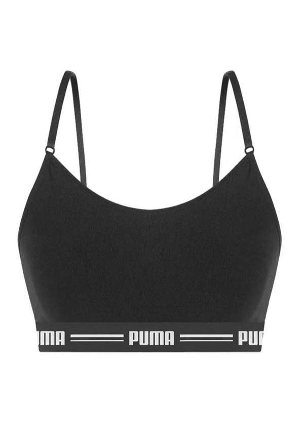 Puma - Kit Puma Top Modal Stretch e Calcinha Fio Dental Feminino Preto 2