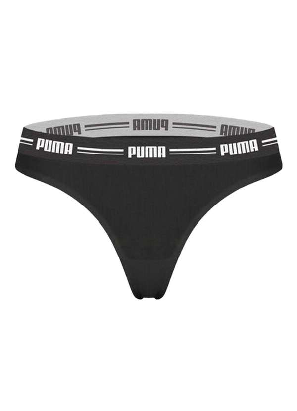 Puma - Kit Puma Top Modal Stretch e Calcinha Fio Dental Feminino Preto 3