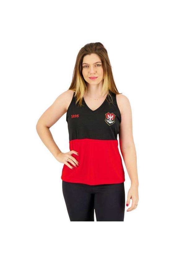 Braziline - Regata Braziline Flamengo Blockchain Feminina Preto