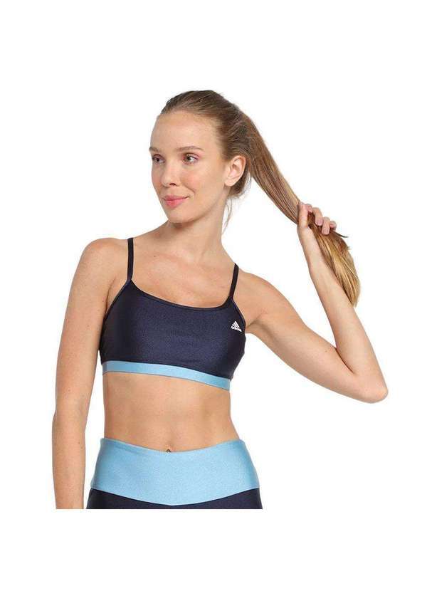 Adidas - Top Adidas Latin Fit Colorblock Feminino Azul
