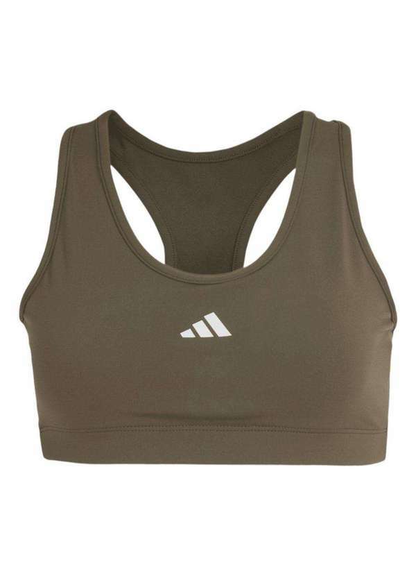 Adidas - Top Adidas Treino Suporte Médio Feminino Verde
