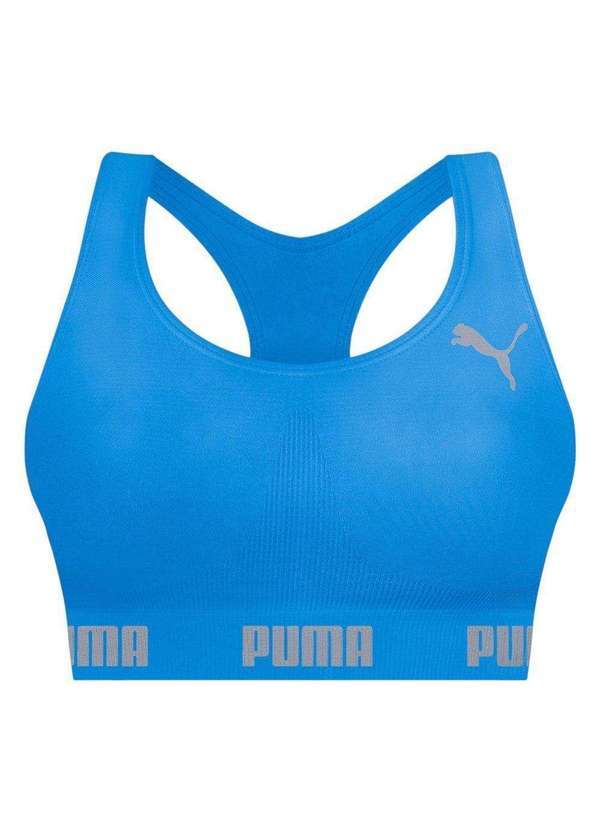 Puma - Top Puma Nadador sem Costura Feminino Azul