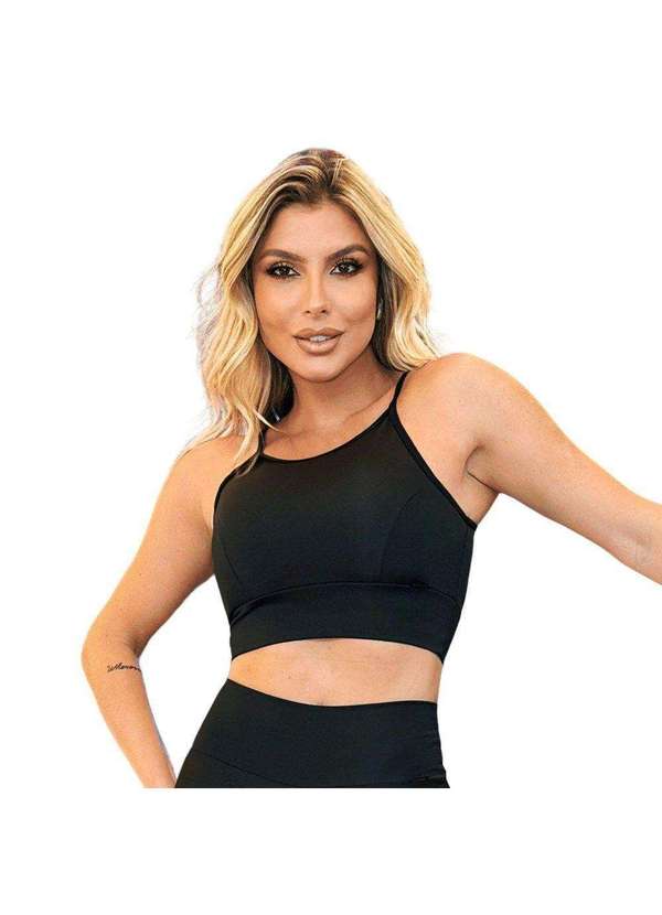 Esporte Legal - Top Sarrafo Stamp Feminino Preto
