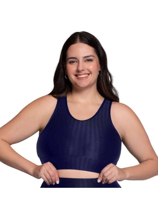Selene - Top Selene 3d Plus Size Feminino Azul
