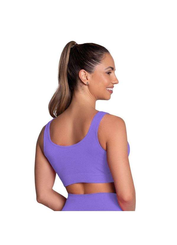 Selene - Top Selene Canelado sem Costura Feminino Roxo 2