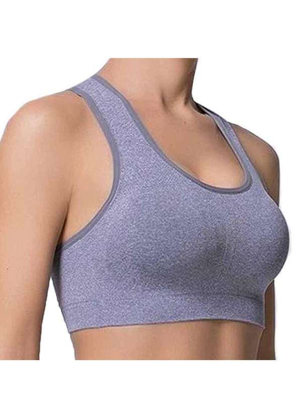 Selene - Top Selene com Bojo sem Costura Cinza 2