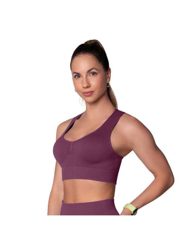 Selene - Top Selene Nadador sem Costura Feminino Vermelho