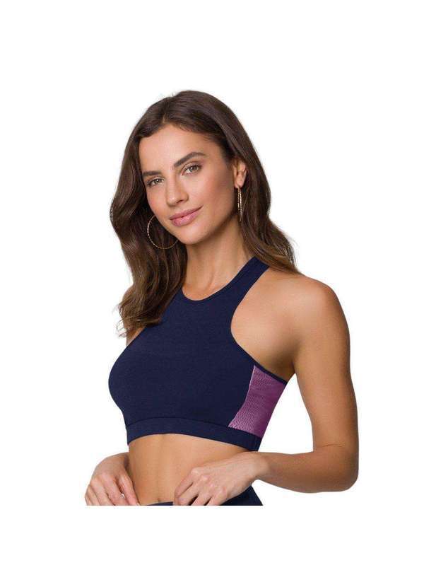 Selene - Top Selene Recortes com Bojo Feminino Azul
