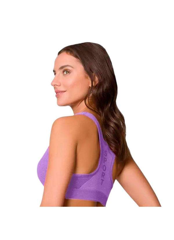Selene - Top Selene Sport sem Costura Feminina Roxo 2