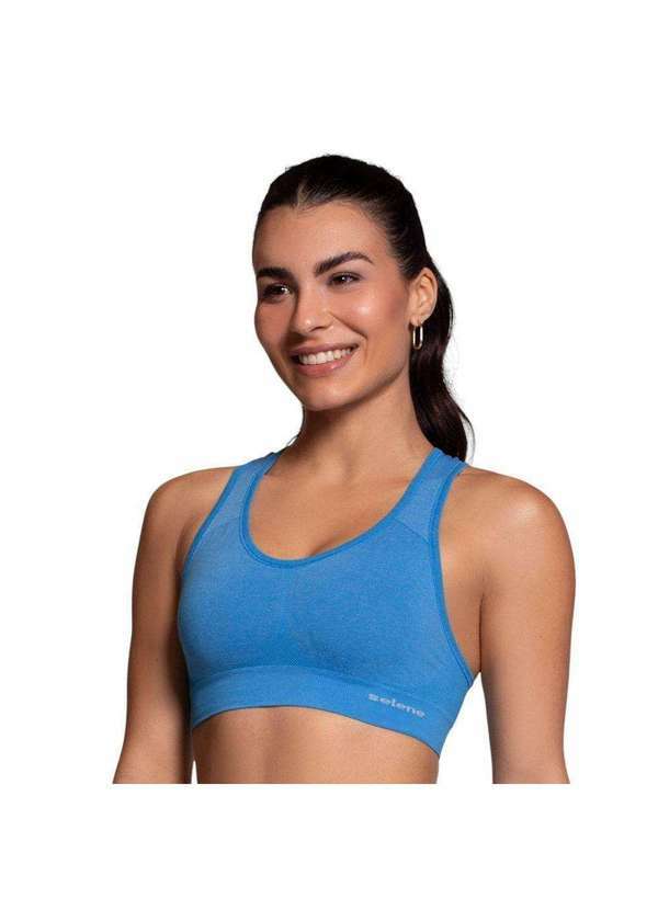 Selene - Top Selene Sport sem Costura Feminino Azul