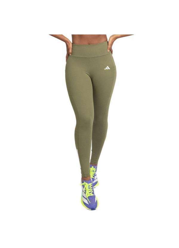 Adidas - Calça Legging Adidas 3 Stripes com Bolso Feminina Verde