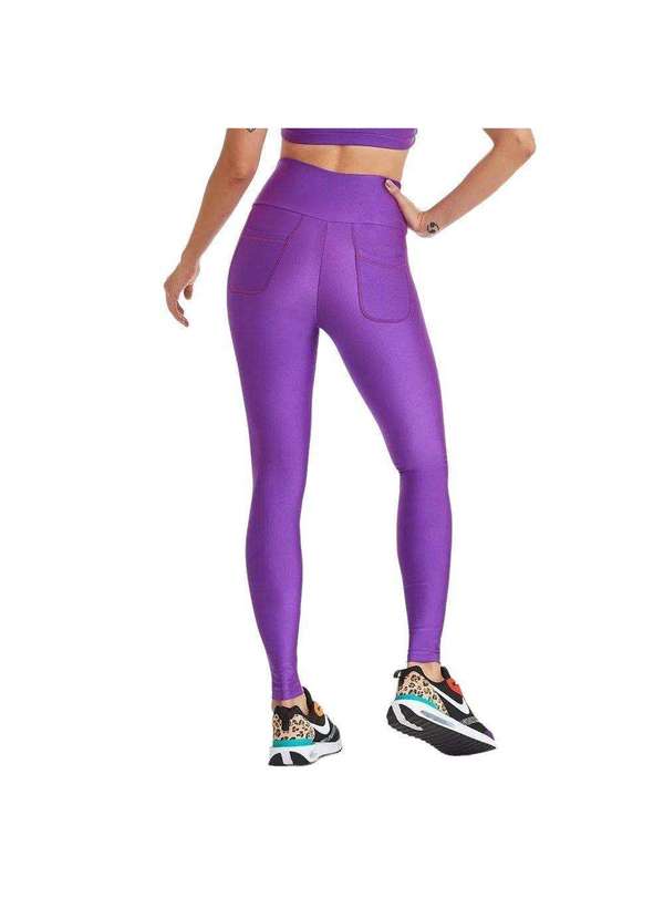 Cajubrasil - Calça Legging Cajubrasil com Zíper Classic Feminina Roxo 2