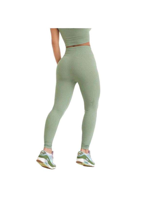 Cajubrasil - Calça Legging Cajubrasil Seamless Braid Feminina Verde 2