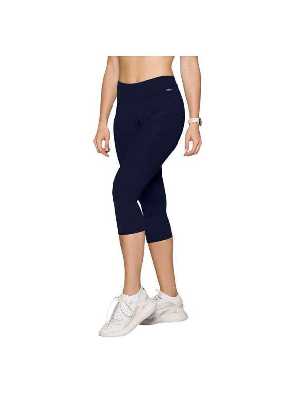 Calça Legging Corsário Selene Básica Feminina Azul Esporte Legal