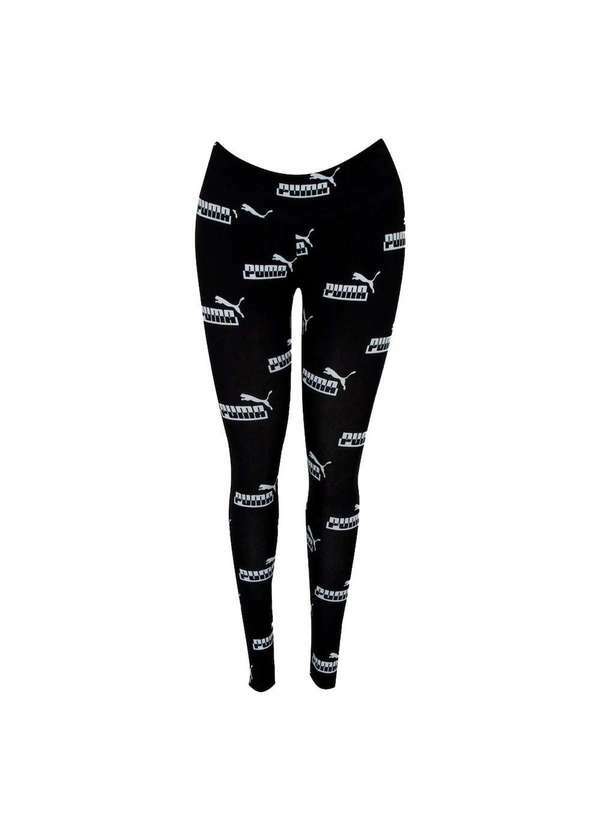Puma - Calça Legging Puma Amplified Printed Feminina Preto